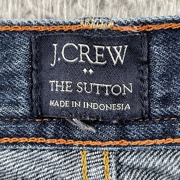 J.Crew Jeans Mens 32x28 the Sutton Dark Wash Straight Leg Denim - Picture 3 of 8